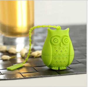 2016 Hot Sale Owl Tea Bags Strainers Silicone Teaspoon Filter Infuser