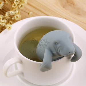 PREUP Manatee Shape Tea Infuser Pure Soft Silicone Rubber Loose